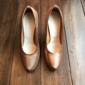 MAISON MARTIN MARIGELA COPPER MESH LEATHER HEELS🔥